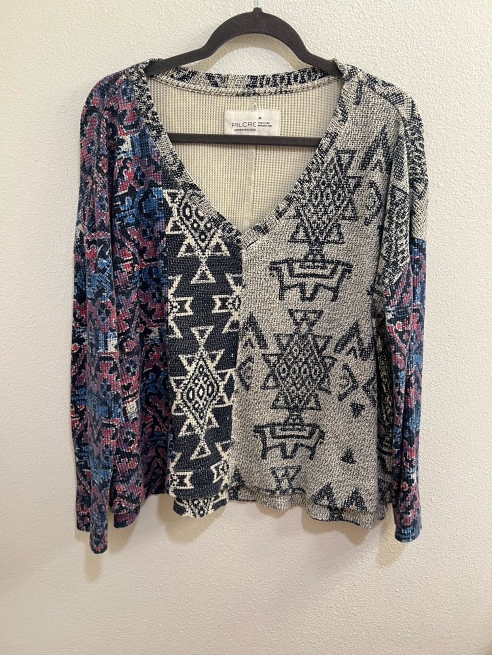 Anthropologie Pilcro Moira Ikat Print Pullover